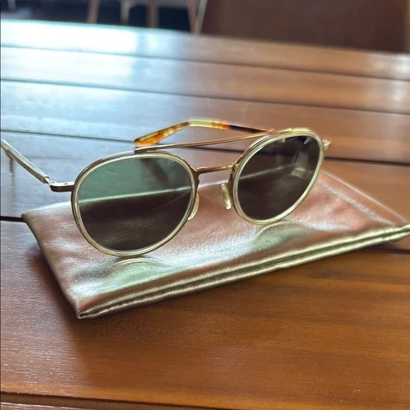 Barton Perreira Gold and Brown Sunglasses - Picture 4 of 8